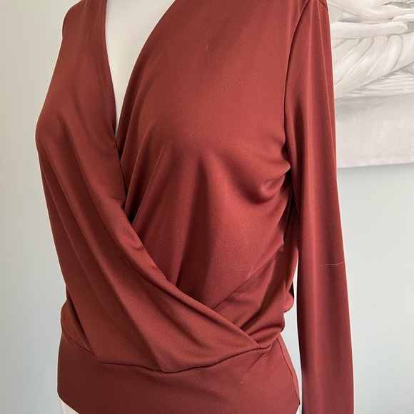 H&M Long sleeve burgundy shirt - Picture 4 of 5